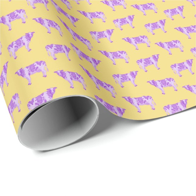 Williams College Ephs Purple Cows Wrapping Paper Presentpapper (Rullad Hörn)