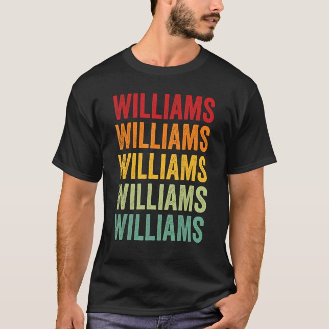 Williams County Ohio Rainbow Text Design T Shirt (Framsida)