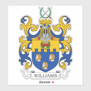 Williams Family Crest Klistermärken