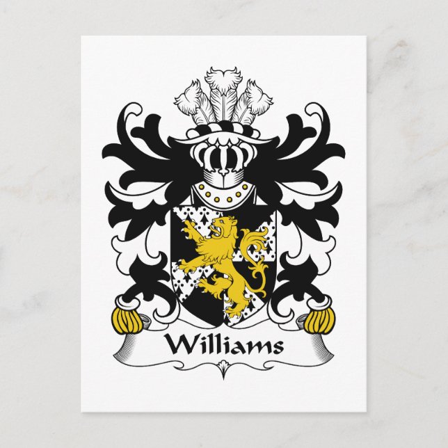 Williams Family Crest Vykort (Framsida)