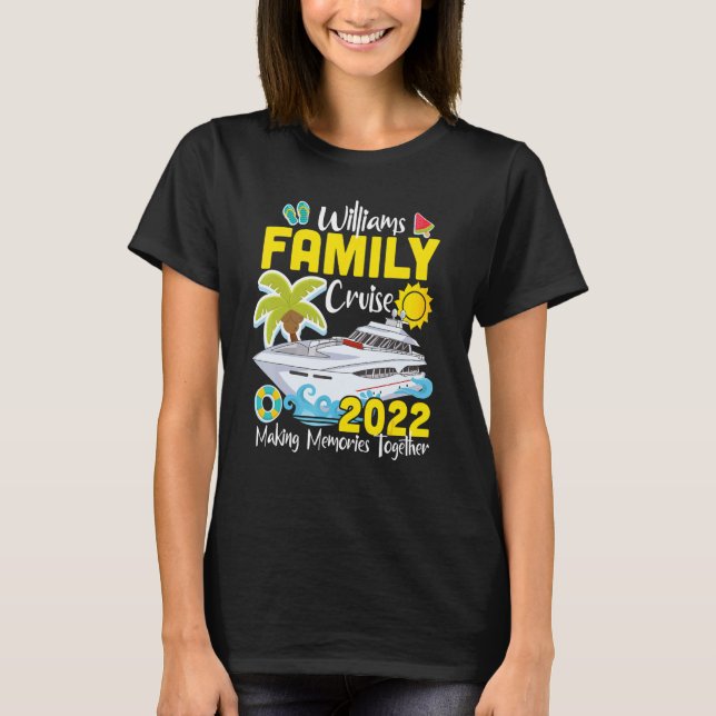 Williams Family Resa Cruise 2022 Matching Vacation T Shirt (Framsida)