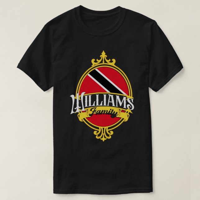 Williams Family Trinidad och Tobago Flagga T Shirt (Design framsida)