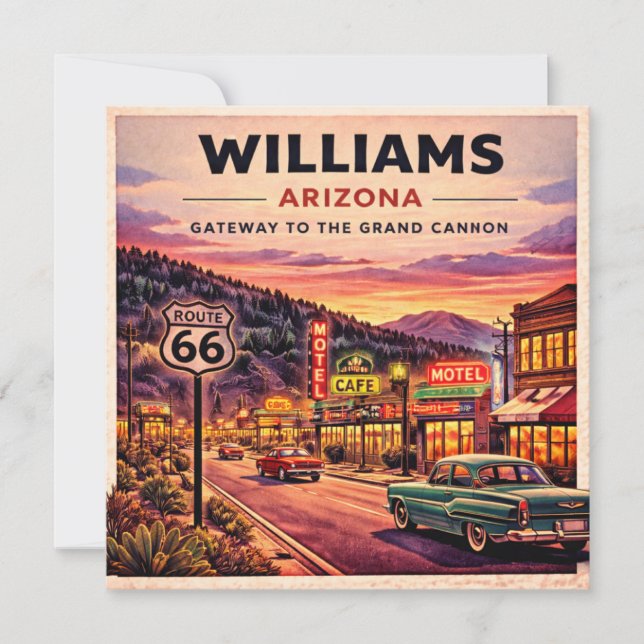 Williams Route 66 Grand Canyon presentkort (Framsida)