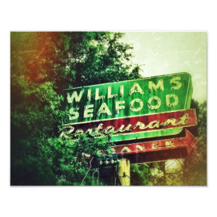 Williams Seafood-tecken Fototryck