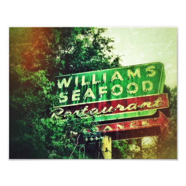 Williams Seafood-tecken Fototryck (Framsidan)
