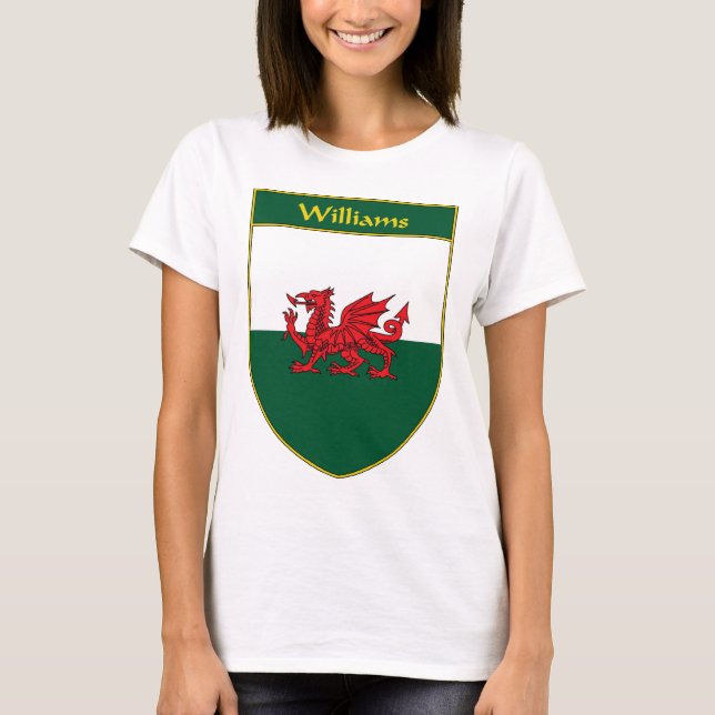 Williams skyddar den walesiska flagga t-shirt (Framsida)