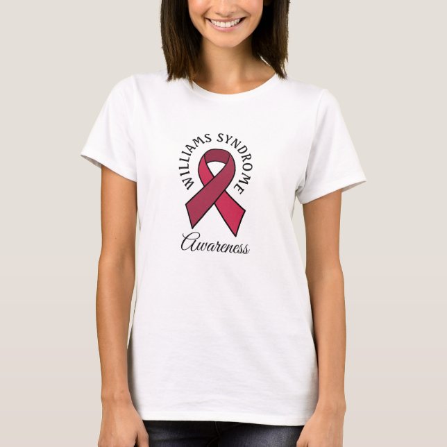 Williams Syndrome Awareness Ribbon Shirt T Shirt (Framsida)