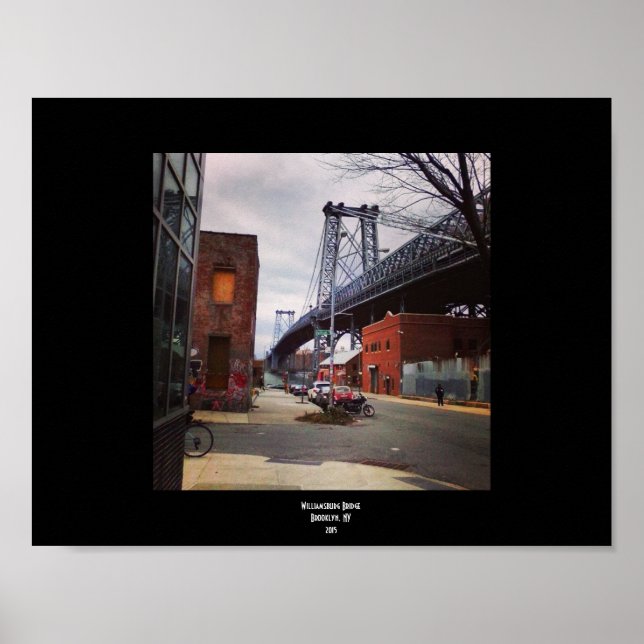 Williamsburg Bridge Brooklyn, NY Poster (Framsidan)