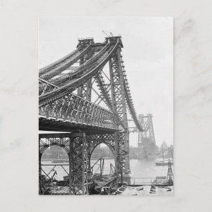 Williamsburg Bridge-konstruktion, 1901 Vykort