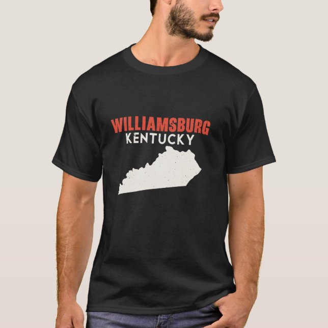 Williamsburg Kentucky USA State America Travel Ken T Shirt (Framsida)