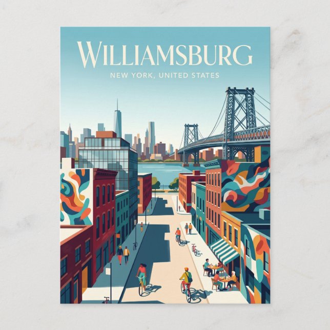 Williamsburg New York State Vykort (Framsida)