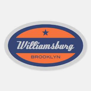 Williamsburg Ovalt Klistermärke