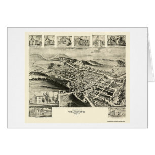 Williamsburg panorama- karta -1906 för PA Hälsningskort