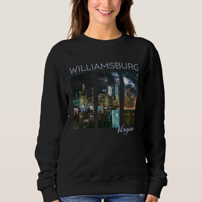 Williamsburg Virginia Skyline Local Yorktown York  T Shirt (Framsida)