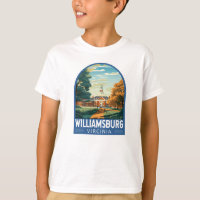 Williamsburg Virginia Travel Art Vintage