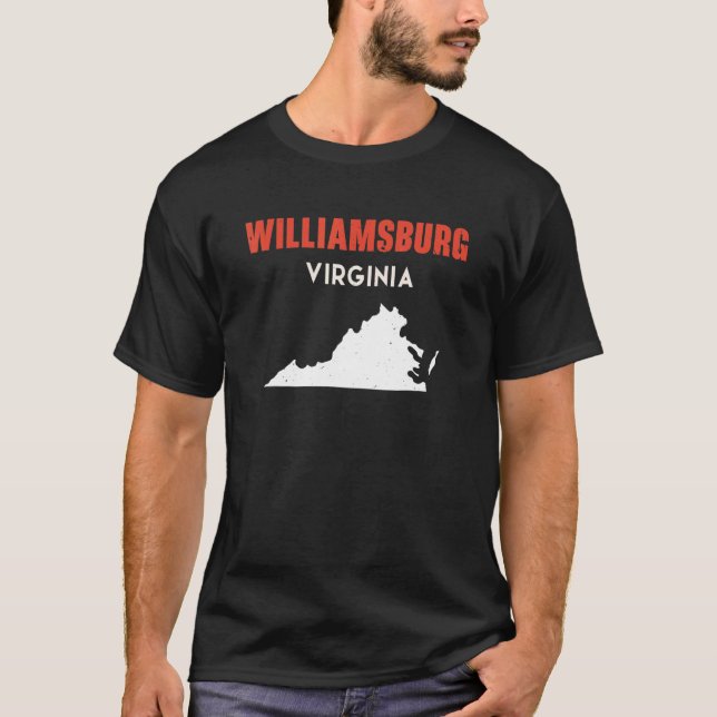 Williamsburg Virginia USA State America Travel Vir T Shirt (Framsida)