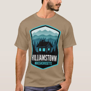 Williamstown Massachusetts Mountain Town Cabin T Shirt