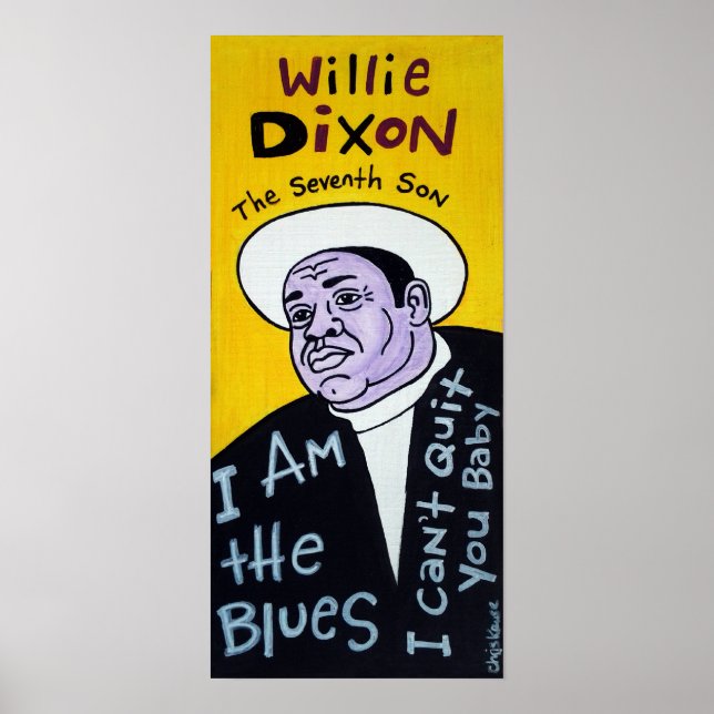Willie Dixon Blues Folk Art Poster (Framsidan)
