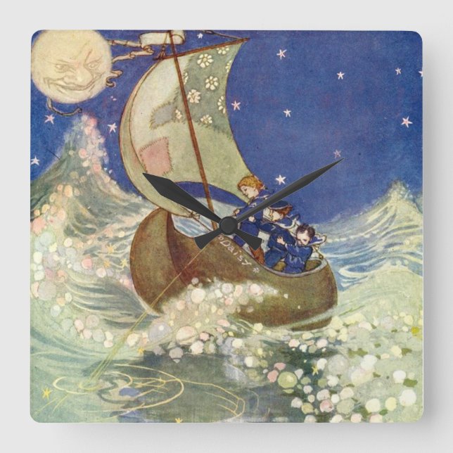 Willie Pogánys Wynken, Blynken, och nickar Fyrkantig Klocka (Framsida)