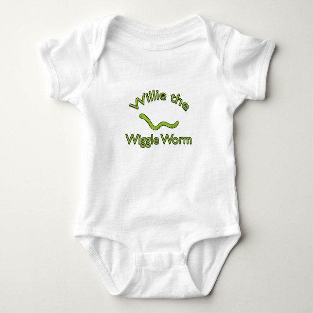 Willie Wiggle Mask Baby One Biet T Shirt (Framsida)