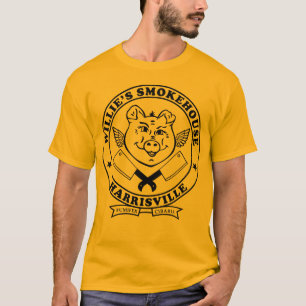 WILLIES CLEVER LOGOTYP HARRISVILLE BLACK T SHIRT