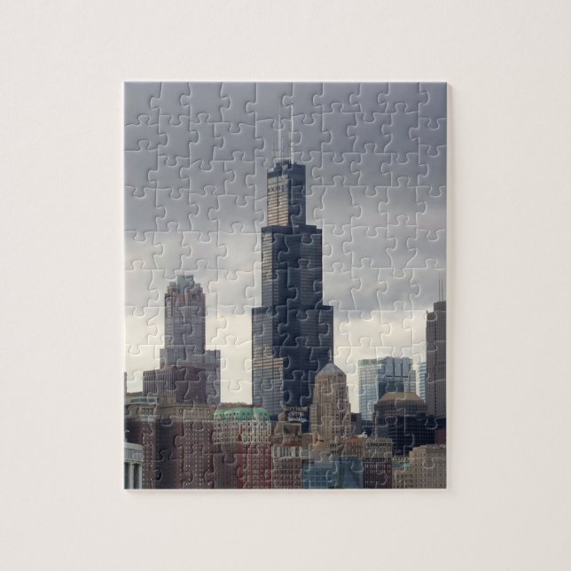 Willis torn - Chicago horisont - 8x10 - 110 PC Pussel (Vertikal)