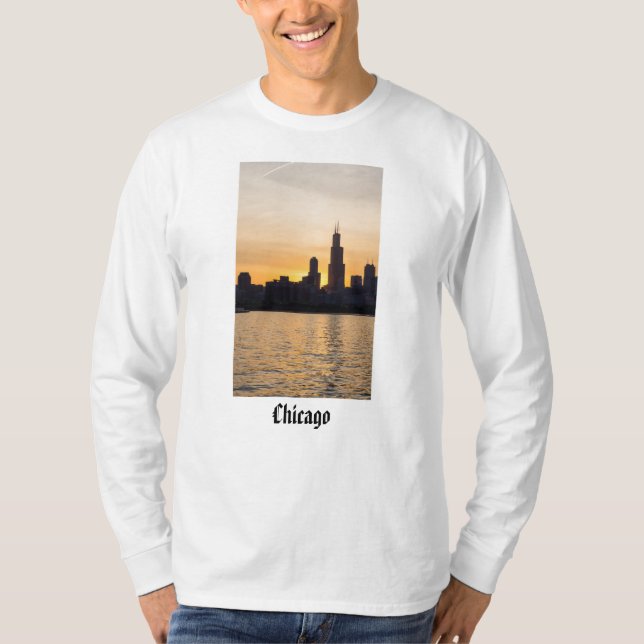 Willis Torn Sunset Silhouette T Shirt (Framsida)