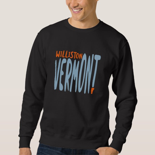 Williston Vermont Vt Souvenir Lång Ärmad Tröja (Framsida)