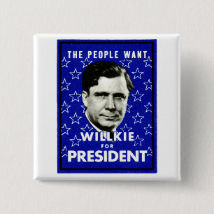 WIllkie 1940 för president Knapp