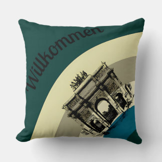 Willkommen Brandenburg Grind Retro Art Dekorativ k Kudde