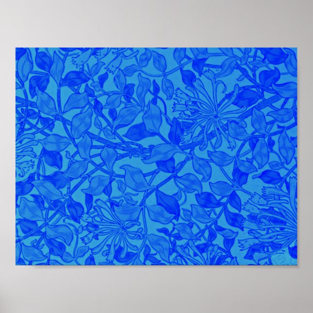 Willliam Morris - Honeysuckle in Blue Poster (Framsidan)