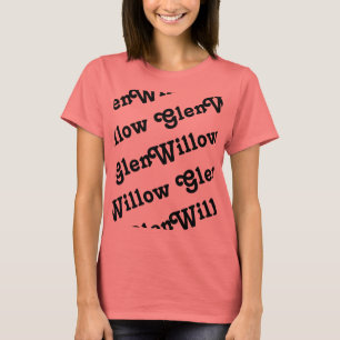 Willow Glen upprepade mönster retro brev san Jose T Shirt