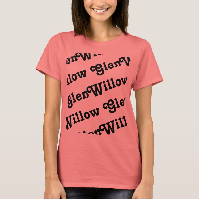 Willow Glen upprepade mönster retro brev san Jose T Shirt (Framsida)