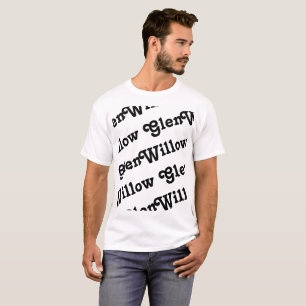 Willow Glen upprepade mönster retro brev san Jose T Shirt