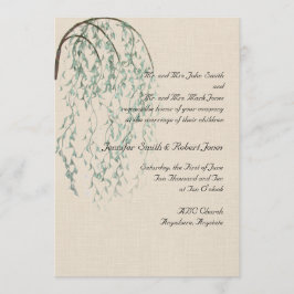 Willow Gren i Brown- och Teal Wedding-inbjudan Inbjudningar