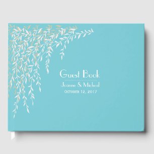 Willow Grenar Robins Egg Blue Bröllop Guest Bok