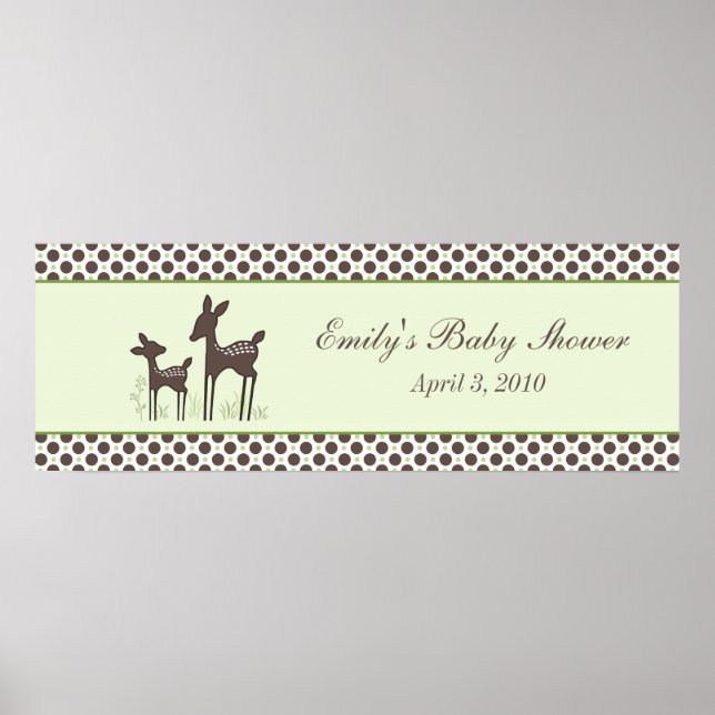 Willow Hjort Baby Shower Banner Poster (Framsidan)