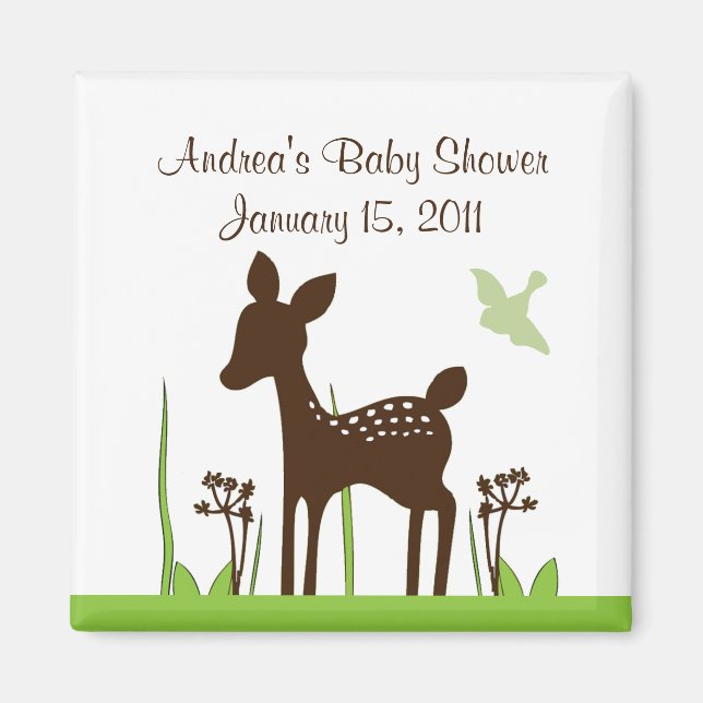 Willow Hjort Baby Shower Magnet Keepsaké (Framsidan)