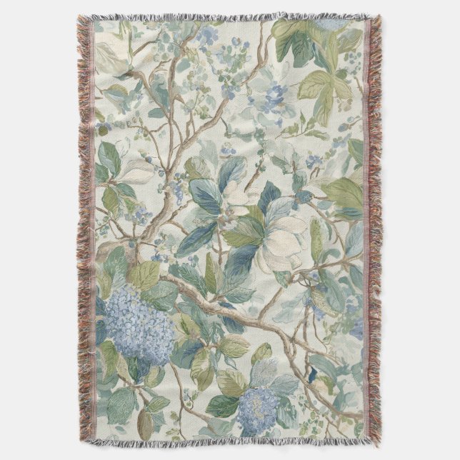Willow Little Magnolia Wallpaper Floral Coastal  Filt (Framsidan Vertikal)