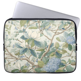 Willow Little Magnolia Wallpaper Floral Coastal Laptop Fodral