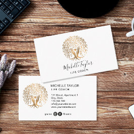 Willow Livets träd Coach, Therapist, Psykolog Visitkort