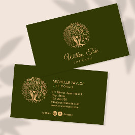 Willow Livets träd Coach, Therapy, Psykolog Visitkort