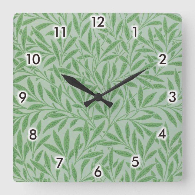 Willow Mönster, William Morris Fyrkantig Klocka (Framsida)