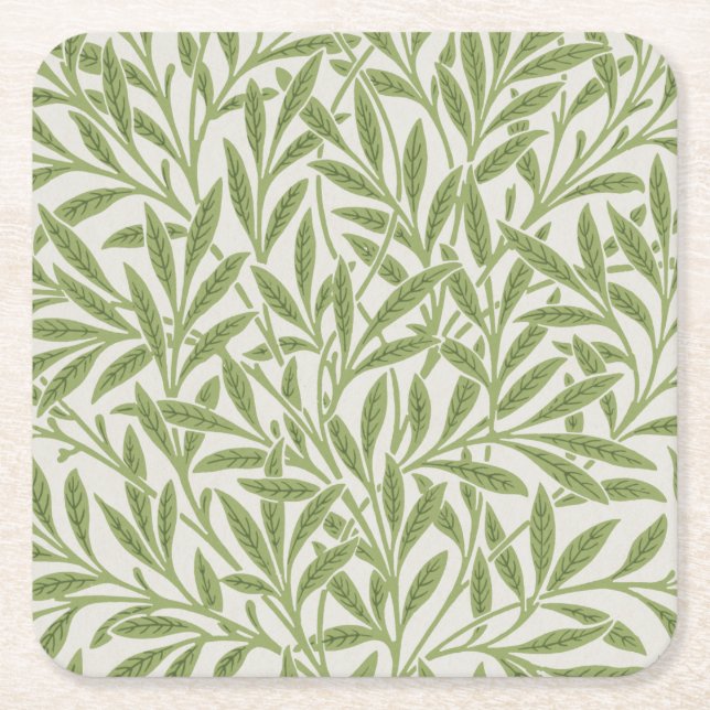 Willow Mönster, William Morris Underlägg Papper Kvadrat (Framsidan)