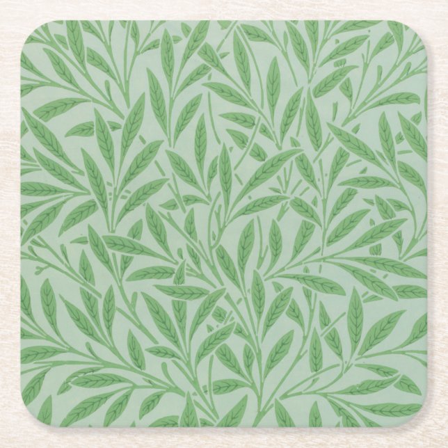 Willow Mönster, William Morris Underlägg Papper Kvadrat (Framsidan)
