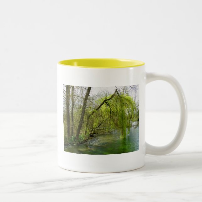 Willow på flodtestet Två-Tonad mugg (Höger)