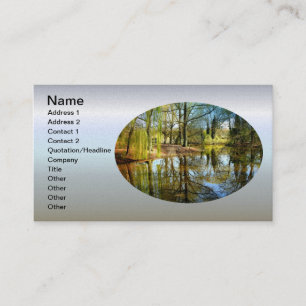 Willow Pond Vatten reflektion Visitkort