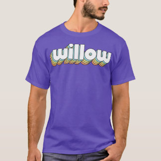 Willow Retro Regbow Typography Faded Stil 2 T Shirt