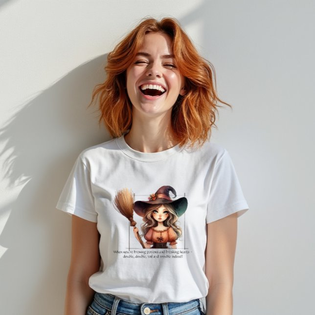 Willow the Bra Witch T-Shirt (When you’re brewing potions and breaking hearts - double, double, toil and trouble indeed!)