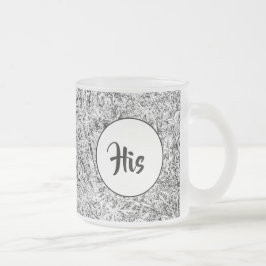 Willow träd lämnar. Abstrakt naturkonst Frostad Glasmugg